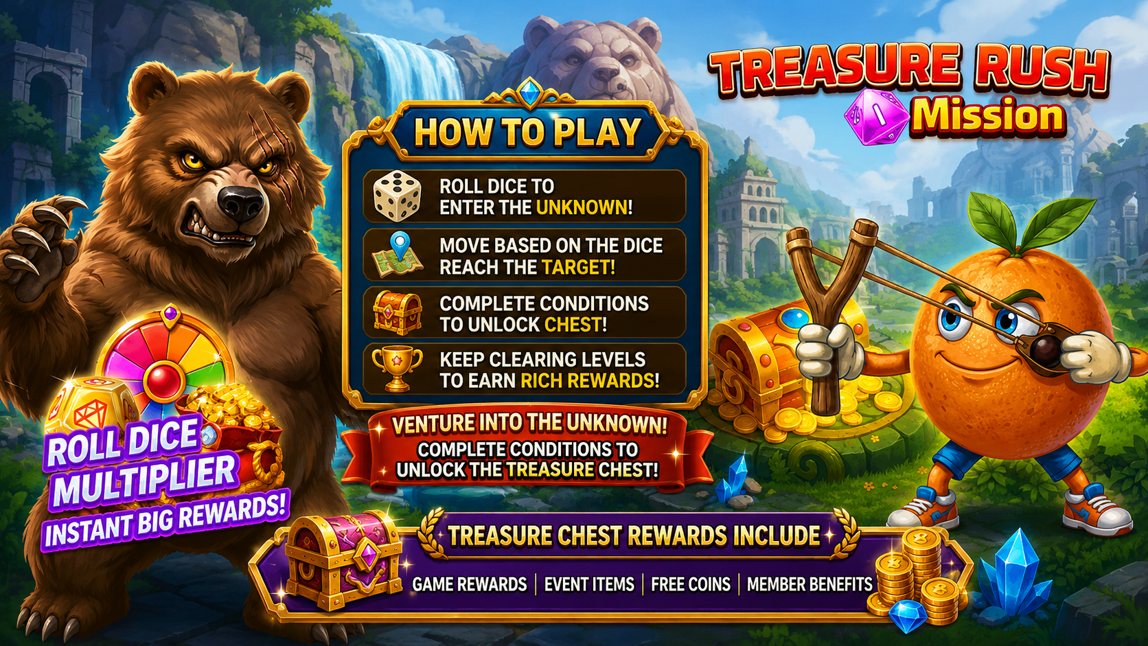 Jolly Wins Treasure Hunt dice event announcement